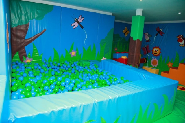 A photo of the ball pool in the soft play room