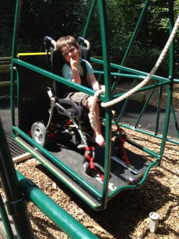 Photo of a wheelchair accessible swing
